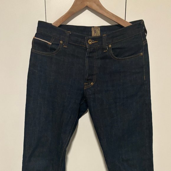 PRPS Indigo Selvedge Denim Button Fly Straight Leg - Picture 2 of 12